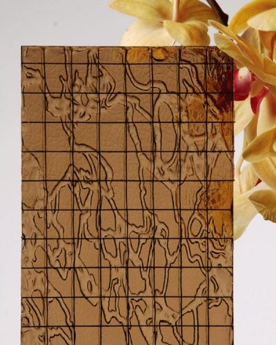 Verre armé bronze style Map