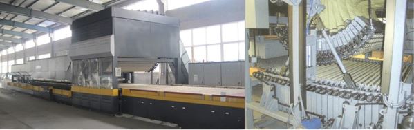 Déformation du verre par rouleau