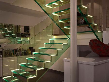 Escalier en verre