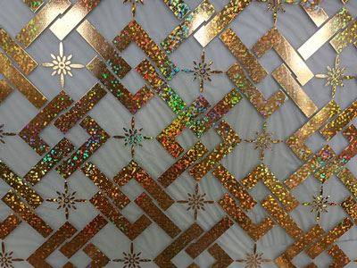 Verre dépoli à motifs artistiques