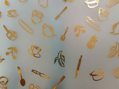 Verre dépoli à motifs artistiques