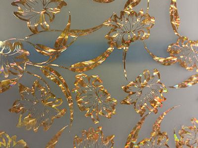 Verre dépoli à motifs artistiques