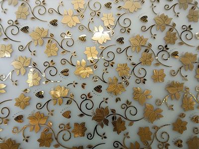 Verre dépoli à motifs artistiques