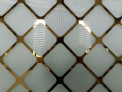 Verre dépoli à motifs artistiques