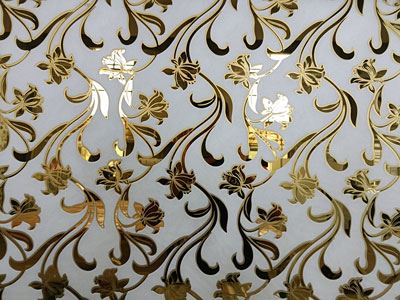 Verre dépoli à motifs artistiques