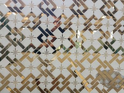 Verre dépoli à motifs artistiques