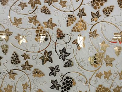 Verre dépoli à motifs artistiques