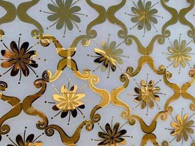 Verre dépoli à motifs artistiques