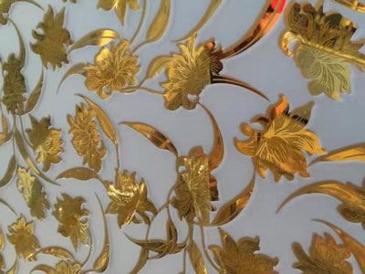 Verre dépoli à motifs artistiques