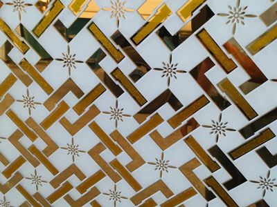 Verre dépoli à motifs artistiques