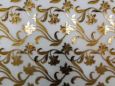 Verre dépoli à motifs artistiques