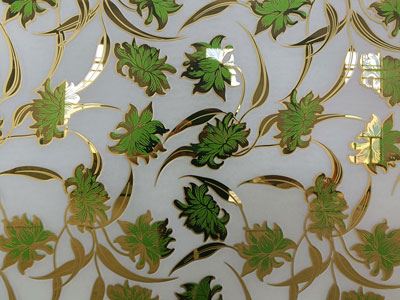 Verre dépoli à motifs artistiques