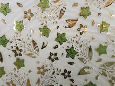 Verre dépoli à motifs artistiques