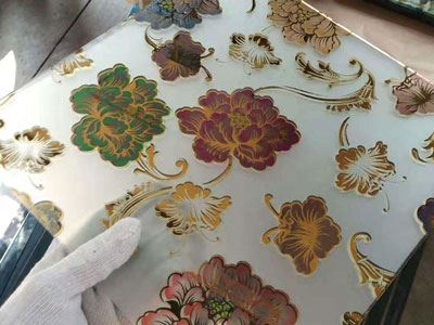 Verre dépoli à motifs artistiques