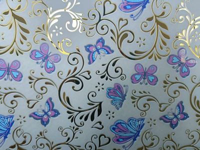 Verre dépoli à motifs artistiques