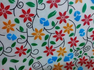 Verre dépoli à motifs artistiques