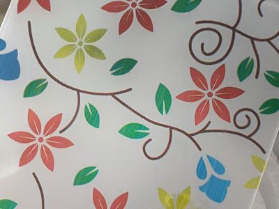 Verre dépoli à motifs artistiques