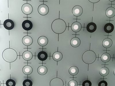 Verre dépoli à motifs artistiques