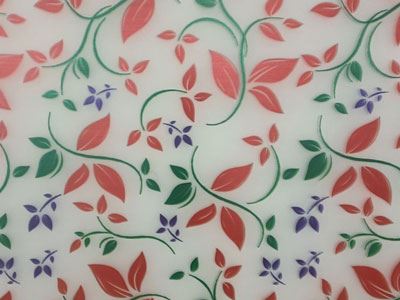 Verre dépoli à motifs artistiques