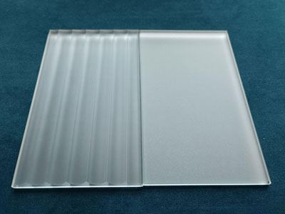 Verre dépoli acide aspect sablé