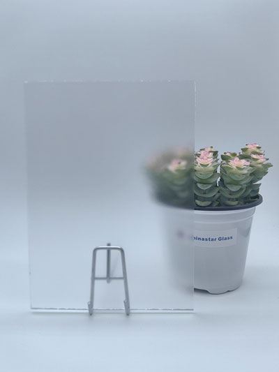 Verre dépoli acide aspect sablé