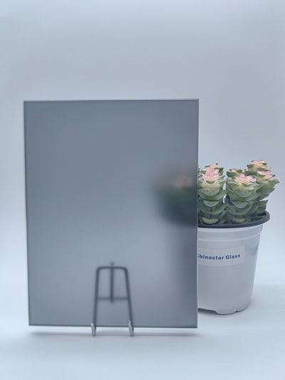 Verre dépoli acide aspect sablé