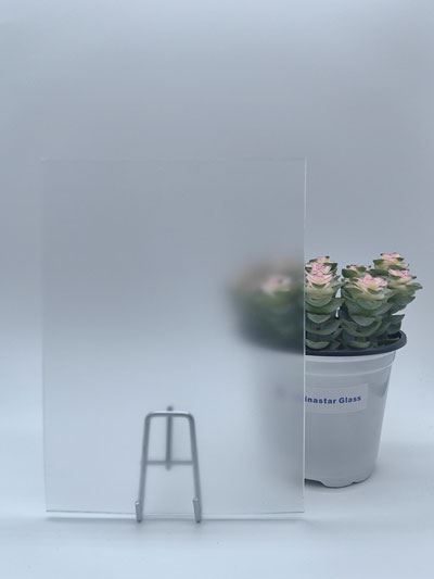 Verre dépoli acide aspect sablé