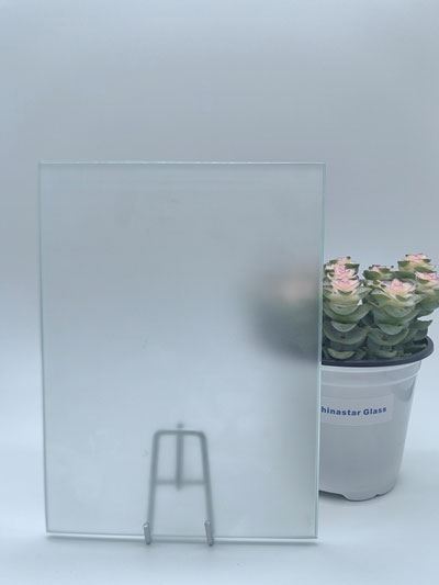 Verre dépoli acide aspect sablé