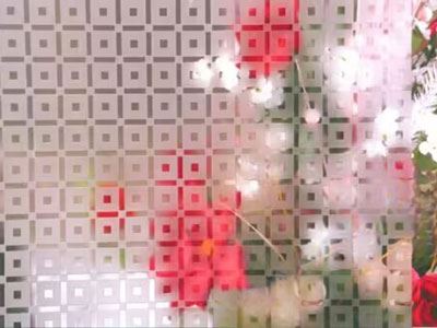 Verre dépoli acide aspect sablé avec motif