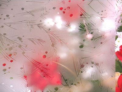 Verre dépoli acide aspect sablé avec motif